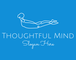 Monoline Yoga Stretch logo design