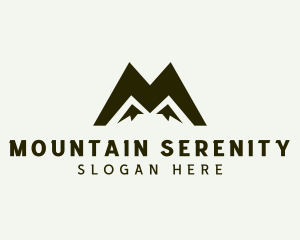 Mountaineer Hiking Letter M logo