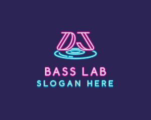 Neon Music DJ Nightclub logo design