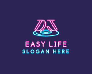 Neon Music DJ Nightclub logo design