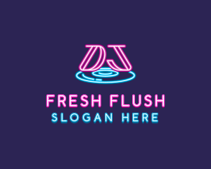 Neon Music DJ Nightclub logo design