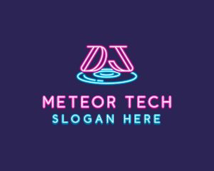 Neon Music DJ Nightclub logo design