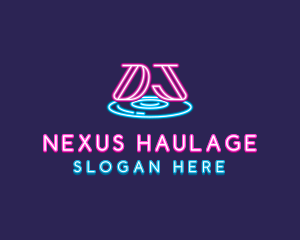 Neon Music DJ Nightclub logo design