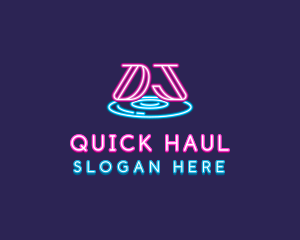 Neon Music DJ Nightclub logo design