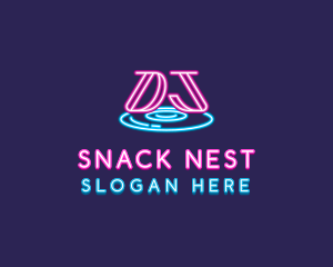 Neon Music DJ Nightclub logo design