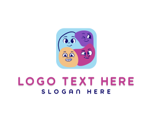 Cartoon Shapes Character logo