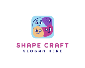 Cartoon Shapes Character logo design