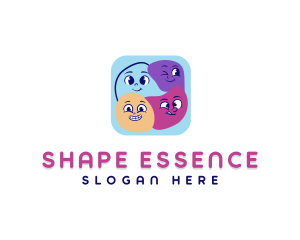 Cartoon Shapes Character logo