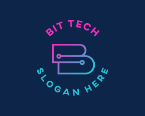 Cyber Tech Letter B logo design