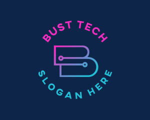 Cyber Tech Letter B logo design