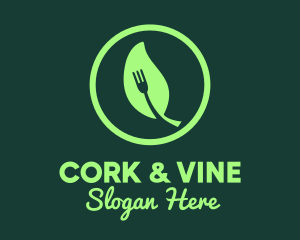 Leaf Fork Vegan Resto logo design