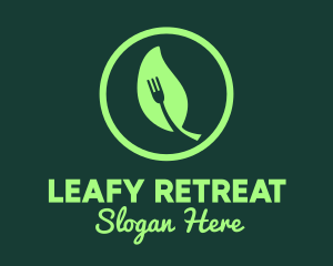 Leaf Fork Vegan Resto logo design