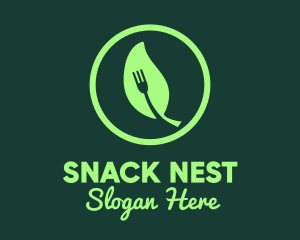 Leaf Fork Vegan Resto logo design