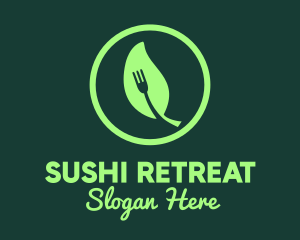 Leaf Fork Vegan Resto logo design