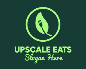 Leaf Fork Vegan Resto logo design