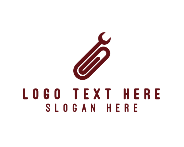 Paper Clip logo example 1