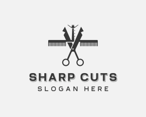 Scissors Hairstylist Barber  logo design