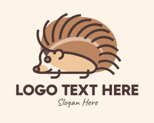 Brown Pet Hedgehog logo
