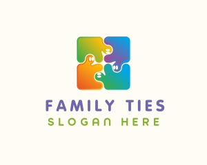 Child Nursery Puzzle logo design