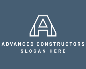 Construction Marketing Letter A logo design