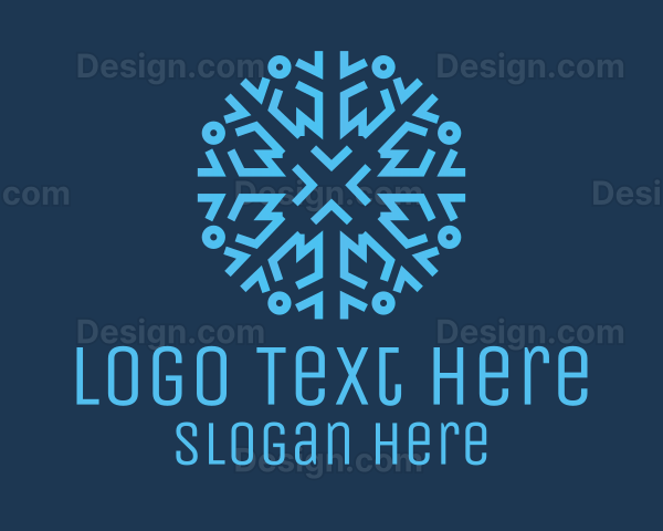 Ice Frost Snowflake Logo