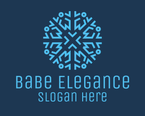 Ice Frost Snowflake Logo