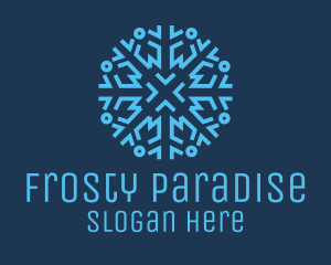 Ice Frost Snowflake logo