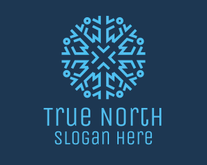 Ice Frost Snowflake logo design