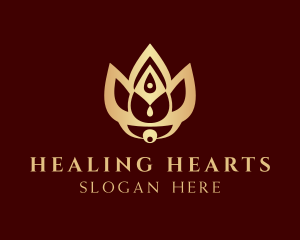 Flower Healing Spa logo design