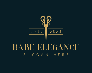 Elegant Hairdresser Shears logo design