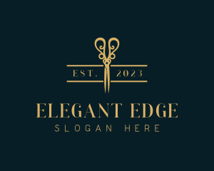 Elegant Hairdresser Shears logo design