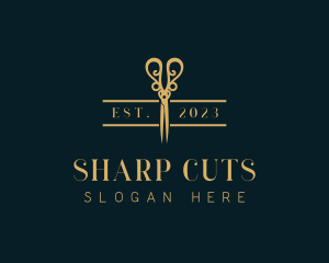 Elegant Hairdresser Shears logo design