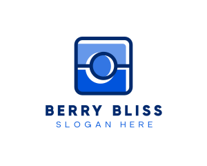 Blue Camera Photography App logo design