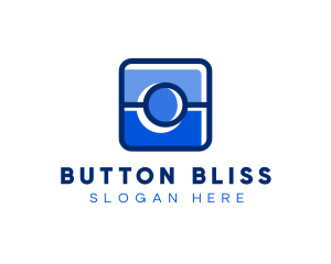 Blue Camera Photography App logo design