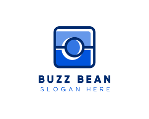 Blue Camera Photography App logo design