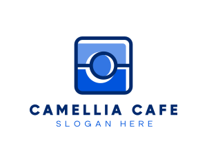 Blue Camera Photography App logo design