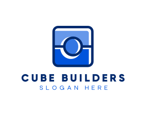 Blue Camera Photography App logo design