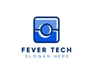 Blue Camera Photography App logo design