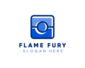 Blue Camera Photography App logo design