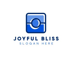 Blue Camera Photography App logo design