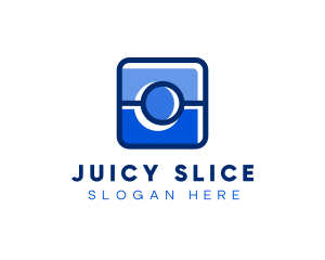 Blue Camera Photography App logo design