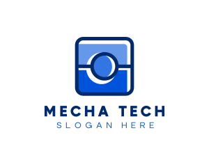 Blue Camera Photography App logo design