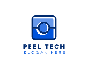 Blue Camera Photography App logo design