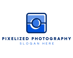 Blue Camera Photography App logo design