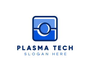 Blue Camera Photography App logo design