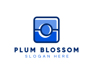 Blue Camera Photography App logo design