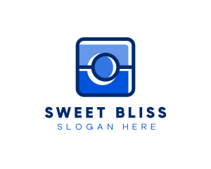 Blue Camera Photography App logo design