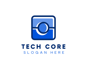 Blue Camera Photography App logo design