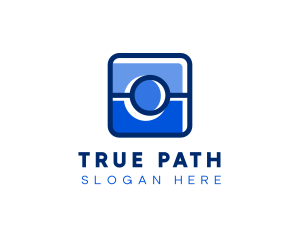 Blue Camera Photography App logo design