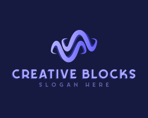 Creative Marketing Wave logo design